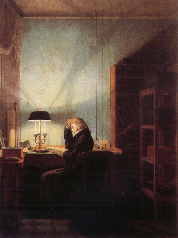 Georg Friedrich Kersting Reader by Lamplight China oil painting art